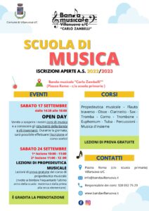 Scopri di più sull'articolo SCUOLA DI MUSICA – A.S. 2022/2023 – ISCRIZIONI APERTE